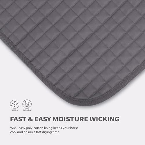 Tackmore Western Saddle Pad Adjustable with Side Pockets and Foam Inserts Shock-Absorbing Riding Pad