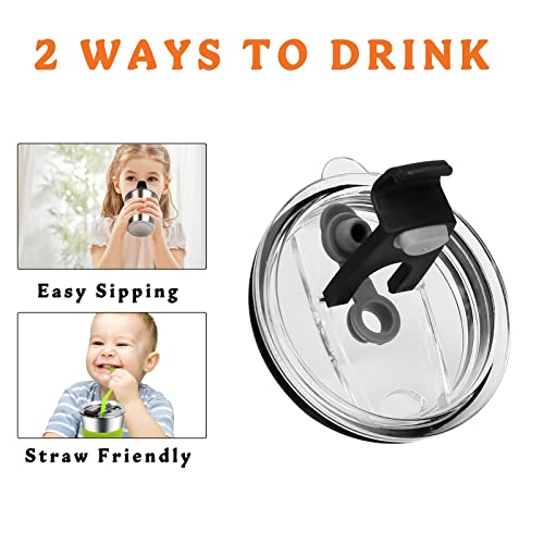 ShineMe Kids Cups with Straws and Lids, 12oz Spill Proof Toddle Straw Cups with Sleeves, Reusable Water Tumbler for Cold & Hot Drinks, Stainless Steel Sippy Cup 6 Pack - color: purple,red,yellow,blue,green,orange