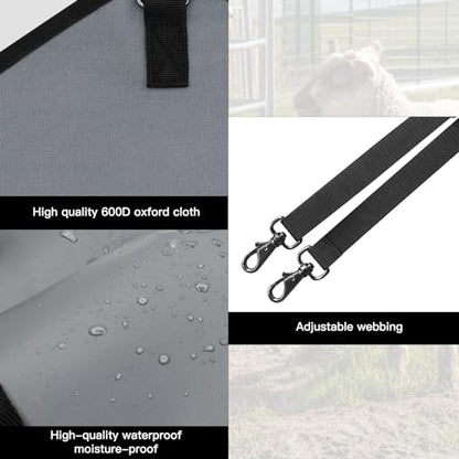 3 Packs Goat Hay Feeder, Hay Bags for Goats, Horses, Sheep - color: 1Black+2Grey