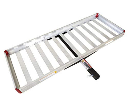 MaxxHaul 60" x 22" Aluminum Cargo Carrier Rack Basket for Luggage for SUV Truck Car Van - 500 lbs. Capacity, Silver - style: 50138- Non-Folding 60" x 22" Aluminum Cargo Carrier
