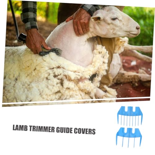 2pcs Sheep Shear Guide Combs: 5 and 9 Tooth Blue Clipper Guards