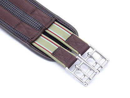 English AirFoam Cushion Contour Shaped Chafeless Nylon Neoprene Girth - Brown - Black - 54", 52", 50", 48", 46", 44", 42" - color: Brown, size: 46 inch
