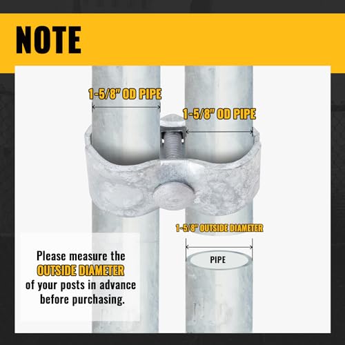VIVIDA Dog Kennel Clamps 1-5/8", 10-Pack, Chain Link Fence Panel Clamps - size: ‎1-5/8" (10 PCS)