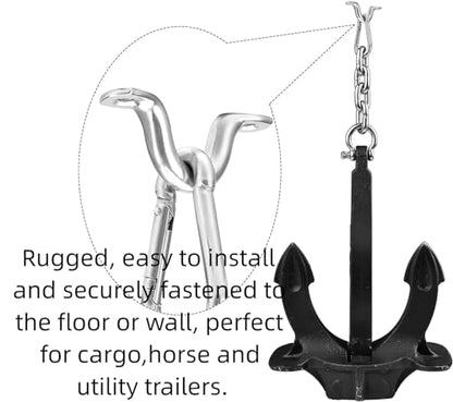 2" I.D. Aluminum Bolt On Tie Loop Horse Trailer Rope Lashing Tie Down Ring