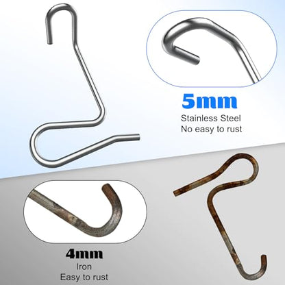 1/4in Fence Wire Tighteners(20 PCS) for Wire Fence Farm Garden | Barb Wire Fence Tools（Not inclued Tighteners Handle Tool）,Fence Wire Tightener Clips