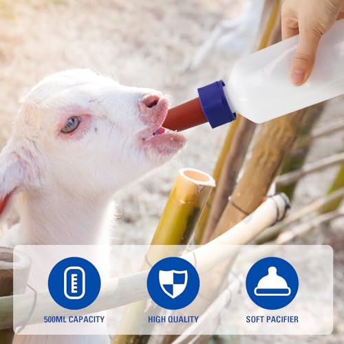 2 Pack Calf Nursing Bottle 500ml, Livestock Feeding Bottle for Orphaned - size: 500ml