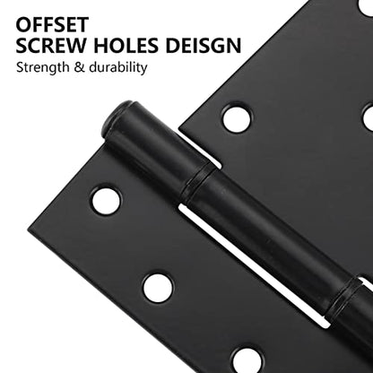 HOME MASTER HARDWARE 3-1/2" Heavy Duty Gate Hinges, 2 Pack T Hinge, Black - color: 2 Pack - Black