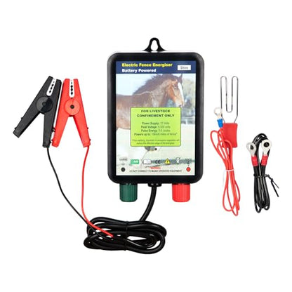 Andmon EF050 0.6 Joule Battery-Powered Electric Fence Energizer, 15miles/50acres Electric Fence for Dogs, High Power Low-Impedance Electric Fence for Secure Your Area with Confidence