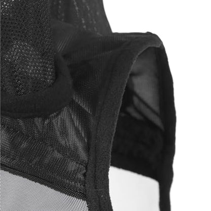 Harrison Howard CareMaster Horse Fly Mask Half Face with Ears Black XL Extra Full Size - color: Black, size: Extra Full (X-Large)