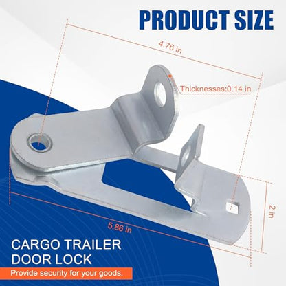 Fuoequl Trailer Hasp Bolt Kit for Trailer Cam Action Hasp - style: Cargo Trailer Door hasp