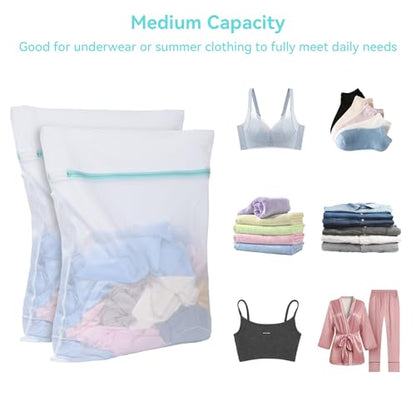 OTraki Mesh Laundry Bag for Delicates 20x24 inch Mesh Wash Bag for Washing Machine Zippered Net Laundry Bag for Bra Underwear College Dorm Home Don't Drying, Melting 140-176℉ White - size: 20 x 24 inch