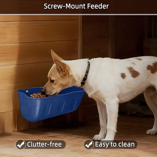Chicken Feeder Waterer,Hanging Goat Feeders,Feed Trough 3.5 Quart 3 Pack,Hanging Fence Feed Trough for Poultry Livestock,Blue - color: Blue, size: 3.5 Quart (3 Pack)