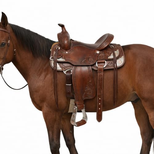 CHALLENGER Horse 5" Aluminum Cactus Engraved Western Ridding Barrel Saddle Stirrups 51263