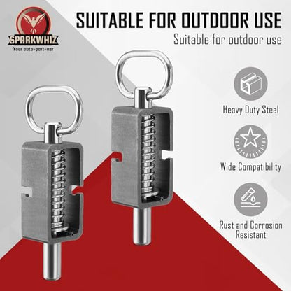 5/8" Weld-On Spring Latch Assembly, Trailer Gate Latch with Plain Tube | for Trucks & Trailers, 4-Pack - size: Pack of 4