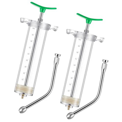 Threlaco 100ml 2 Pcs Drench Gun for Goats, Sheep & Cattle - size: 100ml