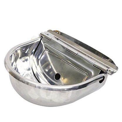 Automatic Animal Waterer Bowl, Upgraded Fully Polished Stainless Steel Farm Livestock Water Dispenser, for Sheep,Horse, Goat, Cattle,Hog and Dogs