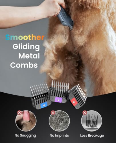 oneisall Professional Dog Clippers Dual Battery Unlimited Runtime A5 Blade