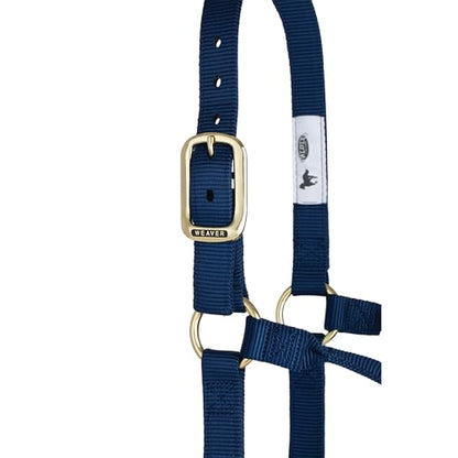 Weaver Leather Supply Original Non-Adjustable Nylon Horse Halter, Average, Navy
