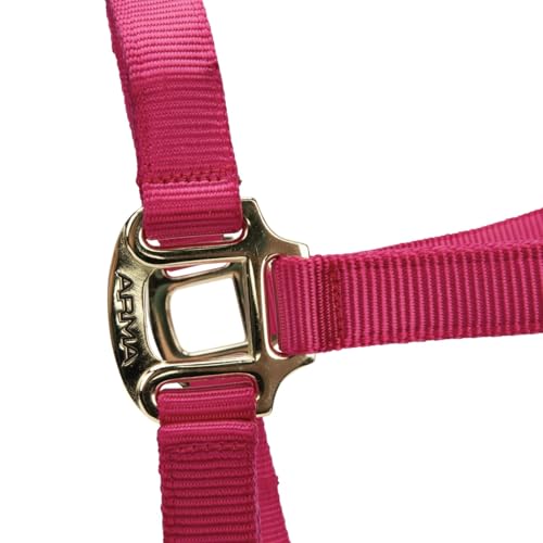 Shires ARMA Adjustable Nylon Halter - color: Raspberry, size: Cob