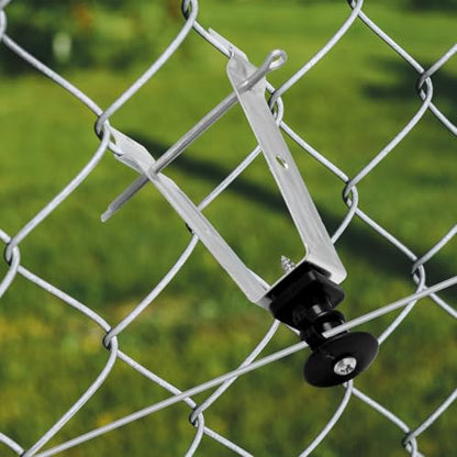 Tondiamo Chain Link Insulator Electric Fence Stainless Steel Insulator T Post Extender Wire Holders for Chain Link and Studded T & U-Posts Tubing(Black,50 Pcs) - color: Black