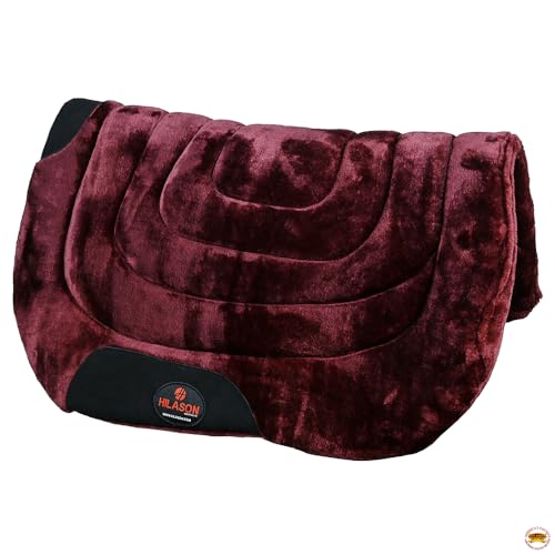 HILASON Western Endurance All Purpose Horse Fleece Saddle Pad - color: Wine