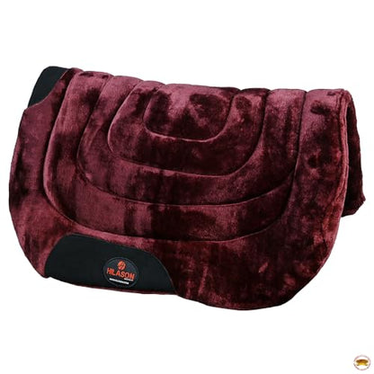 HILASON Western Endurance All Purpose Horse Fleece Saddle Pad - color: Wine