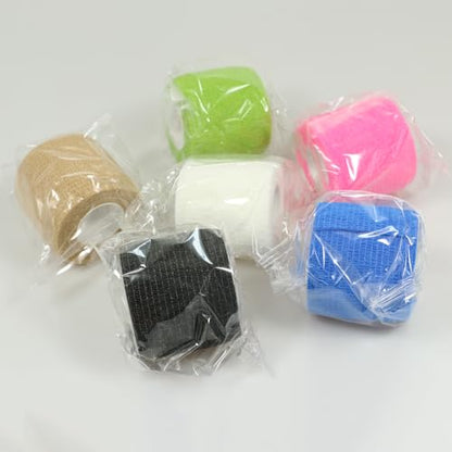 Self Adhesive Bandage Wrap Elastic Athletic Tape 8PCS 2 in X 14.7 ft Yellow - color: Yellow 8pcs