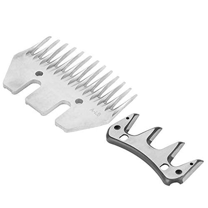 ANGGREK Stainless Steel Sheep Clippers Blade High Hardness Cutting Shearing Cutter Replacement (13 Teeth Straight Blade (+ oscillating Blade)) - size: 13 teeth straight blade (+ oscillating blade)