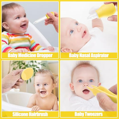 Baby Healthcare and Grooming Kit for Newborn Kids, 31PCS Upgraded Safety Baby Care Kit, Newborn Nursery Health Care Set, Baby Care Products (Yellow) - style: YELLOW-31
