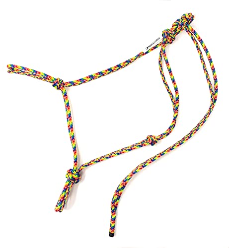 Soft 2 Knot Horse Halter - color: Rainbow, size: Large