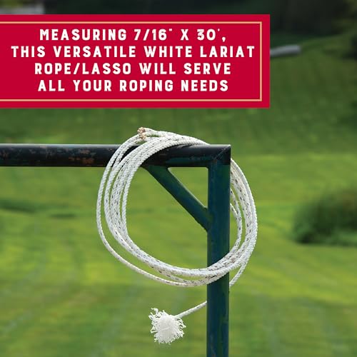 Weaver Equine Waxed Nylon, Cowboy Lasso for Cattle Roping, 7/16 x 30 ft