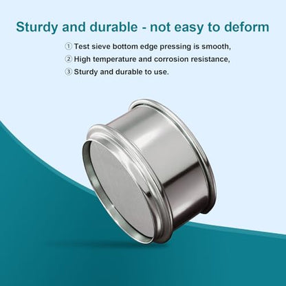 Full 304 Stainless Steel Mesh Sieve Screen, LVDALAB 132 Mesh (0.111mm) Aperture, 2.4inch(6CM) Dia Standard Sample Analysis Test Sieves Sifters Strainer for Industrial Laboratory Homes - size: 132 Mesh(0.111mm)/Ф2.4in(6CM)