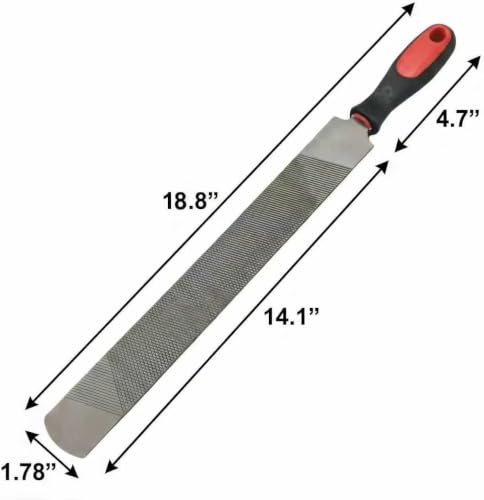 Horse Hoof Rasp 18 Inch T12 Carbon Steel Farrier File with Ergonomic Handle