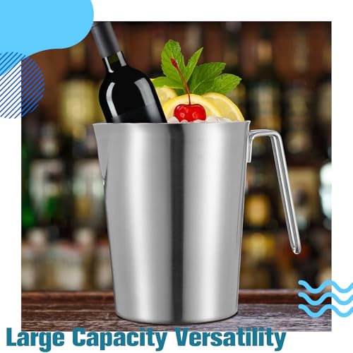 2 Pcs 32 oz Stainless Steel Pitcher with Lid (4 Cup, 1000 Ml) - size: 32 oz(4 Cup, 1000 ML)