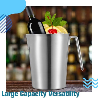 2 Pcs 51 oz Stainless Steel Pitcher with Lid (6 Cup, 1500 Ml) - size: 51 oz(6 Cup, 1500 ML)