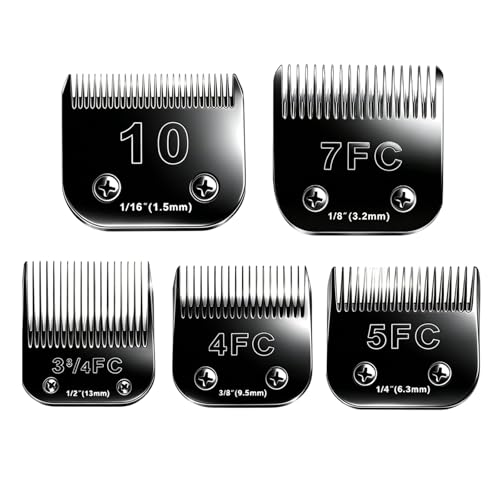 5PCS Dog Grooming Blades Compatible with Andis Cliper - color: #10