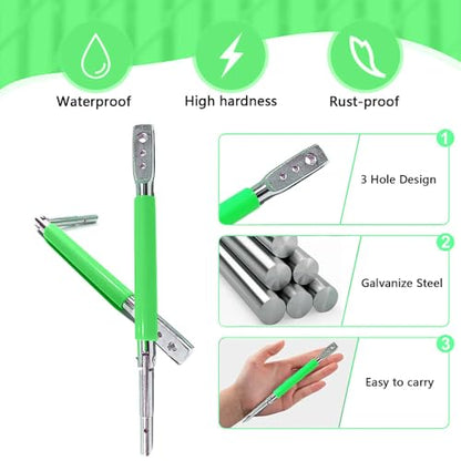 3 Hole Wire Twister Multi-Functional Bender High-tensile Wire Tool Twisting Tool Fencing Tool for Fixing Fence Wire and Wire Clip(Green) - color: Green