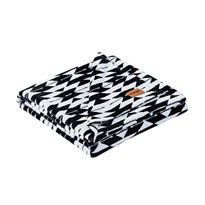 Wrangler - Soft Plush Throw Blanket for Bed & Couch, 50x70 - color: Navajo Black, size: 50" x 70"