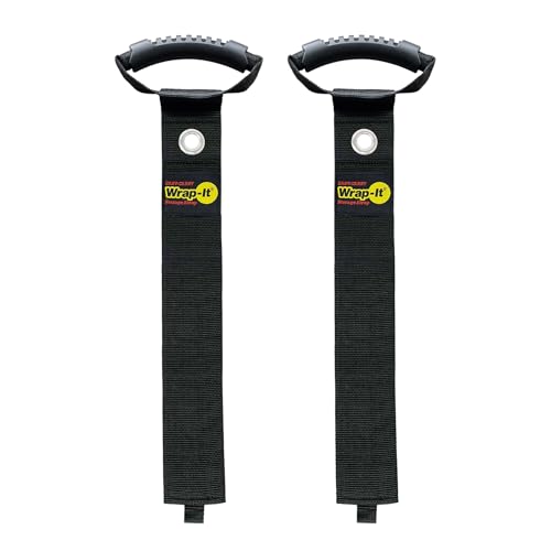 Easy-Carry Wrap-It Storage Straps - 36” (2-Pack) Black with Grommet - color: Black, size: 36" (2 Pack) with Grommet