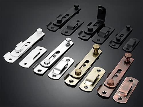 Matte White Stainless Steel Barn Door Latch Bi-fold Door Lock - color: Matte White