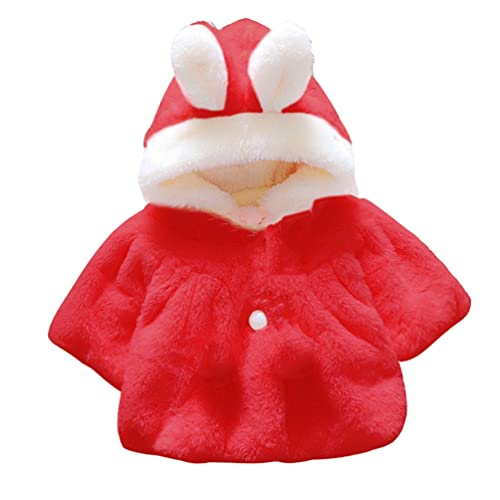 Faux Fur Coat Newborn Infant Baby Girl Jacket Cape Cloak Poncho 0-3 Years - color: Pink03, size: 12-18 Months
