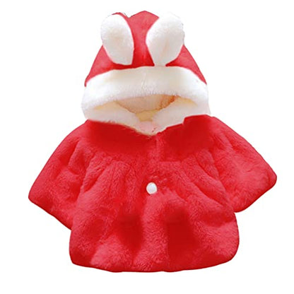 Faux Fur Coat Newborn Infant Baby Girl Jacket Cape Cloak Poncho 0-3 Years - color: Pink03, size: 12-18 Months