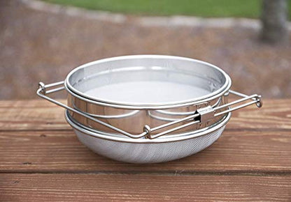 VIVO Double Sieve Stainless Steel Honey Strainer, BEE-V101H