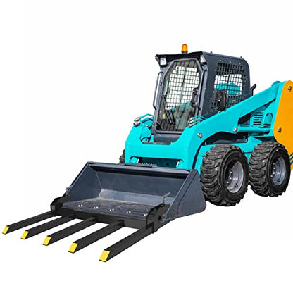 GarveeLife Clamp On Debris Forks 48 in Bucket Heavy Duty Clamp On Pallet Forks Bucket Forks Attachments Fit for Loader Bucket Skidsteer Tractor - size: 48 inch