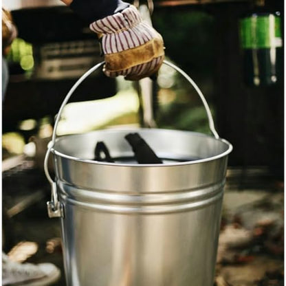 6 Gallon Galvanized Steel Locking Lid Storage Can, Airtight Rodent Proof Metal Bin for Pet Food Seed Dry Goods Storage