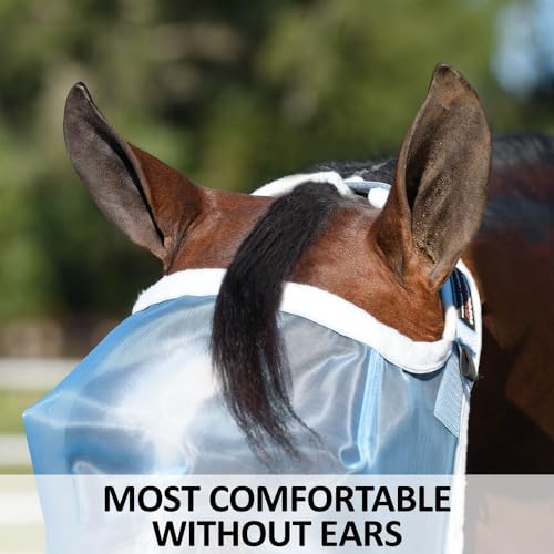 Schneiders X-Spand Mosquito Mesh II Fly Horse Masks | Enhanced Comfort & Visibility | Jaw for Natural Movement | 40% UV Protection | Reflective Safety Features - size: Cob, style: Without Ears