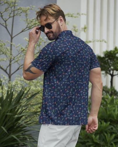 Men‘s Golf Shirt Funny Polo Shirts Short Sleeve Golf Polo Shirts Gifts Print Shirts - color: 618style-26-poa-1, size: Medium