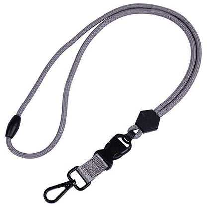 Wisdompro 23 inch Round Cord Lanyard with Safety Breakaway Buckle - color: Gray