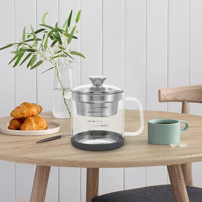 Alipis Soy Milk Filter Pot Fine Mesh Strainer Pitcher with Scale Tea Strainer Jug for Kitchen Juice Soup and Soybean Milk 1.5L Capacity 7.48 X 6.29 X 4.72 in 1 Pot