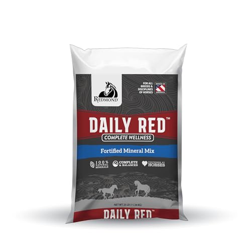 Daily Red Complete Wellness, Fortified Mineral Mix Supplement for Horses, 25lb Refill Bag - size: 25 lb Refill Bag